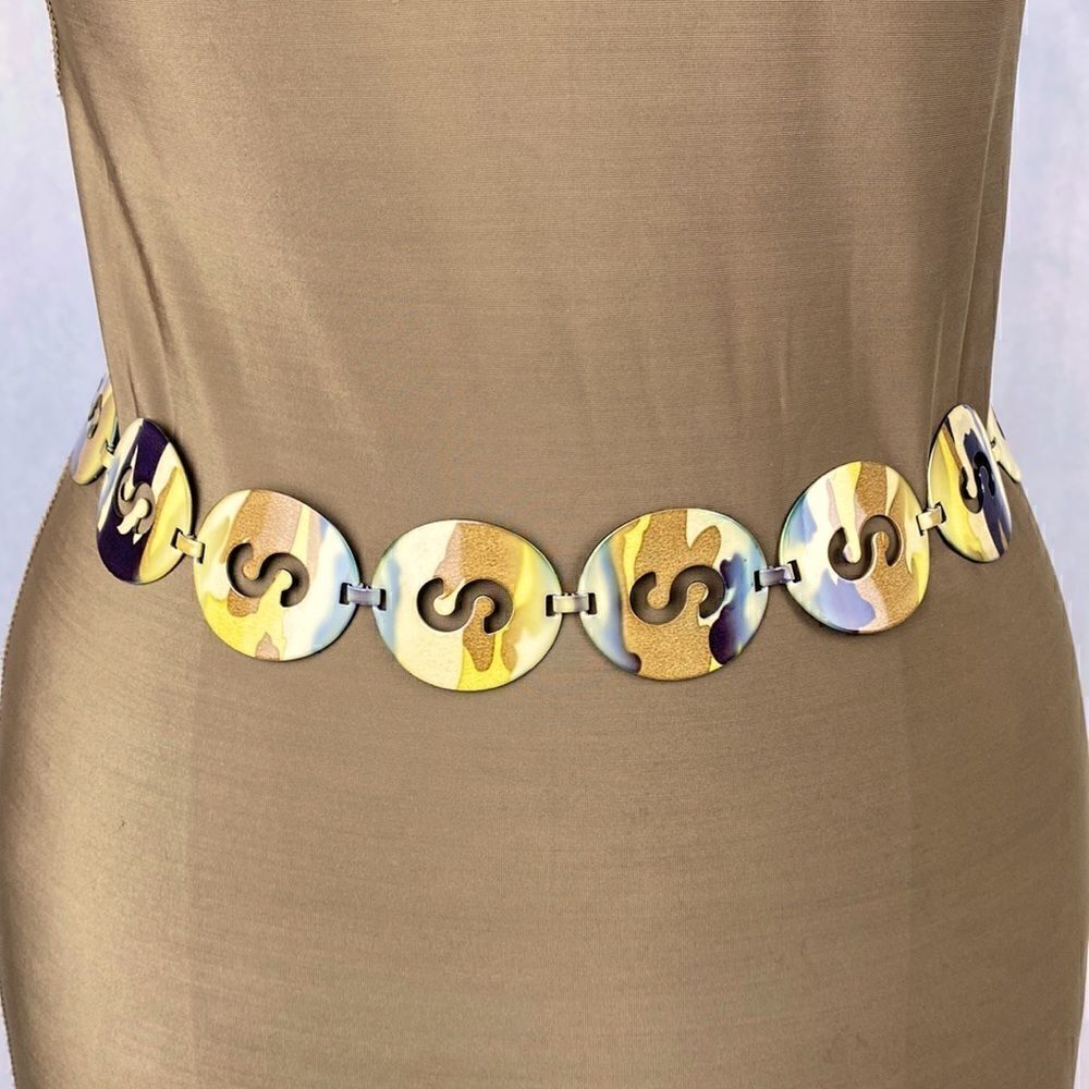 Metal Medallion Belt Camo Womens Chain S Cutout